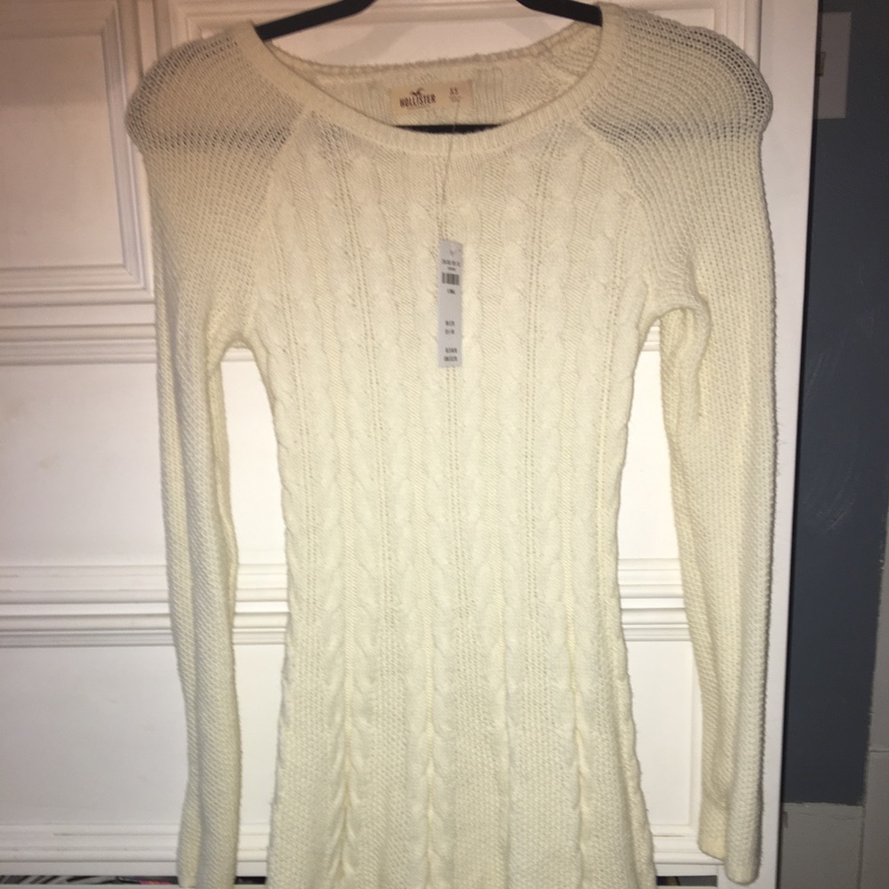 White/cream sweater dress